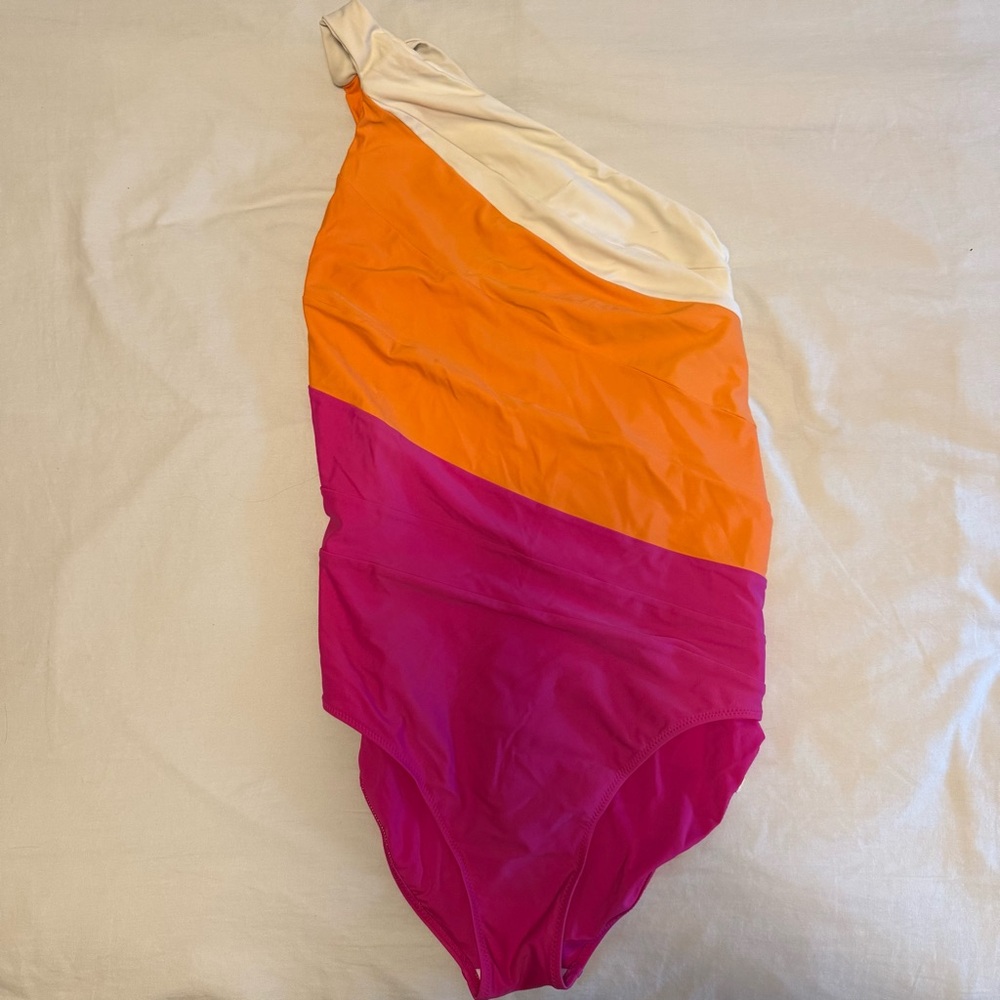 Colorblock One-Shoulder Swimsuit by Summersalt